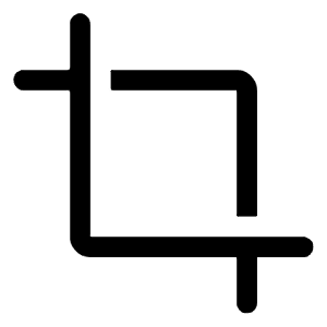 Crop Icon from Rounded Line - Material Symbols Set