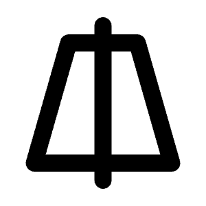 Edit Trapezoid Vertical Icon from Rounded Line - Material Pro Free Set