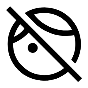 Face Retouching Off Icon from Outlined Line - Material Symbols Set