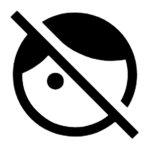 Face Retouching Off Fill Icon from Outlined Fill - Material Symbols Set