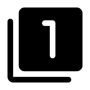 Filter 1 Fill Icon from Rounded Fill - Material Symbols Set