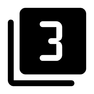 Filter 3 Fill Icon from Rounded Fill - Material Symbols Set