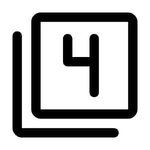 Filter 4 Icon from Rounded Line - Material Symbols Set