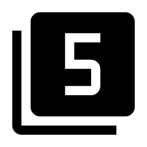 Filter 5 Fill Icon from Outlined Fill - Material Symbols Set
