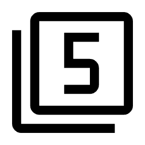 Filter 5 Icon from Outlined Line - Material Symbols Set