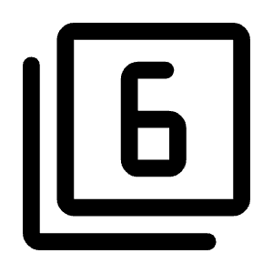 Filter 6 Icon from Rounded Line - Material Symbols Set
