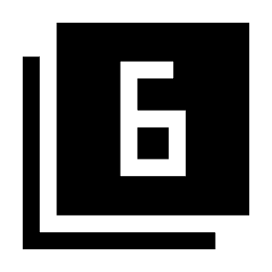 Filter 6 Fill Icon from Sharp Fill - Material Symbols Set