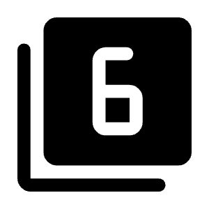 Filter 6 Fill Icon from Rounded Fill - Material Symbols Set
