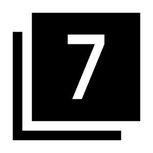 Filter 7 Fill Icon from Sharp Fill - Material Symbols Set