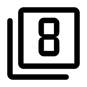 Filter 8 Icon from Rounded Line - Material Symbols Set
