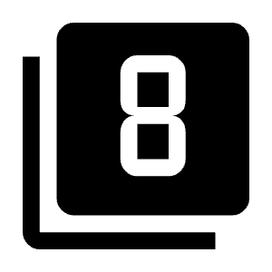 Filter 8 Fill Icon from Outlined Fill - Material Symbols Set