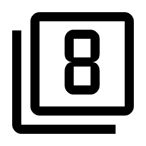 Filter 8 Icon from Outlined Line - Material Symbols Set