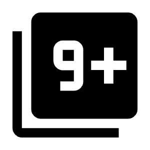 Filter 9 Plus Fill Icon from Outlined Fill - Material Symbols Set