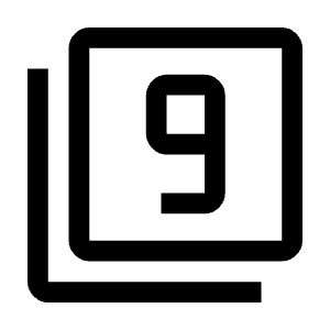 Filter 9 Icon from Outlined Line - Material Symbols Set