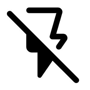 Flash Off Icon from Rounded Line - Material Symbols Set