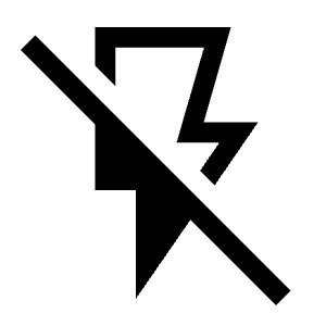 Flash Off Icon from Sharp Line - Material Symbols Set