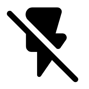 Flash Off Fill Icon from Rounded Fill - Material Symbols Set