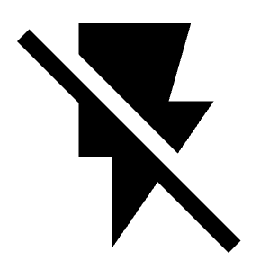 Flash Off Fill Icon from Sharp Fill - Material Symbols Set