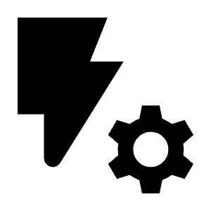 Flash Setting Gear Fill Icon from Outlined Fill - Streamline Material Free Set