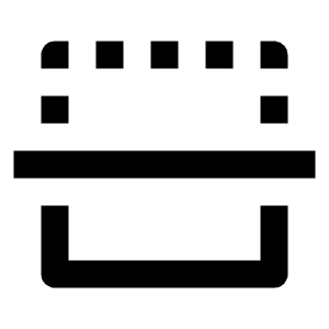 Flip Down Icon from Outlined Line - Streamline Material Free Set
