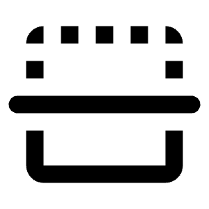 Flip Down Icon from Rounded Line - Streamline Material Free Set