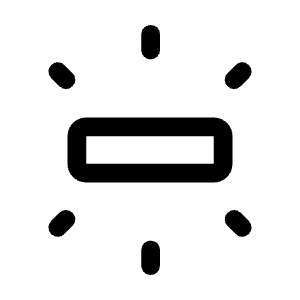 Fluorescent Icon from Rounded Line - Material Symbols Set