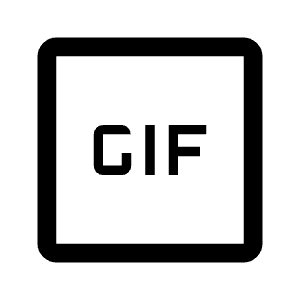 Gif Box Icon from Outlined Line - Material Symbols Set