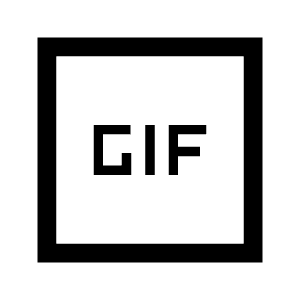 Gif Box Icon from Sharp Line - Material Symbols Set
