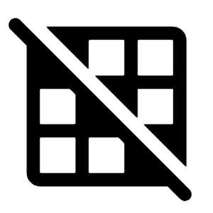 Grid Off Icon from Rounded Line - Material Symbols Set