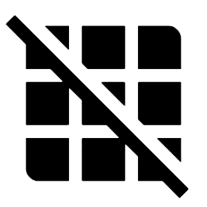 Grid Off Fill Icon from Outlined Fill - Material Symbols Set