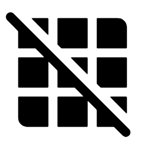 Grid Off Fill Icon from Rounded Fill - Material Symbols Set