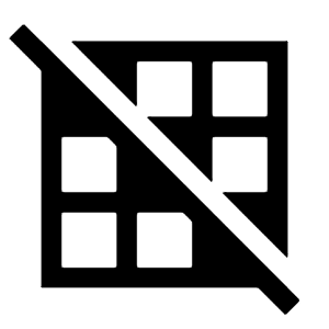 Grid Off Icon from Sharp Line - Material Symbols Set