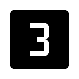 Looks 3 Fill Icon from Outlined Fill - Material Symbols Set