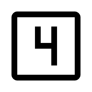 Looks 4 Icon from Outlined Line - Material Symbols Set