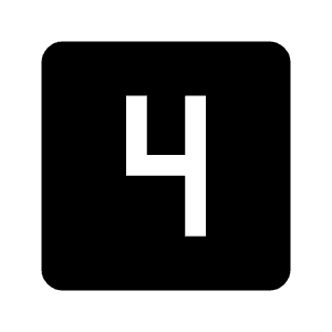 Looks 4 Fill Icon from Outlined Fill - Material Symbols Set