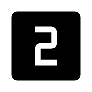 Looks Two Fill Icon from Outlined Fill - Material Symbols Set
