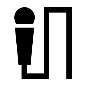 Mic External On Fill Icon from Sharp Fill - Material Symbols Set