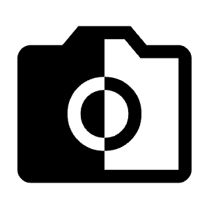 Monochrome Photos Icon from Outlined Line - Material Symbols Set