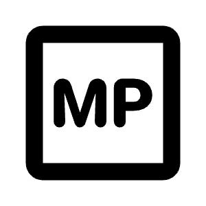 Mp Icon from Rounded Line - Streamline Material Free Set