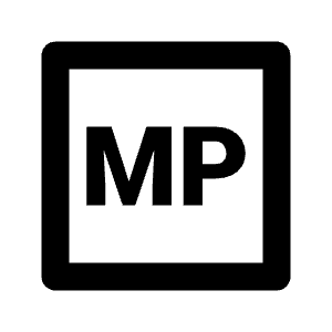 Mp Icon from Outlined Line - Streamline Material Free Set