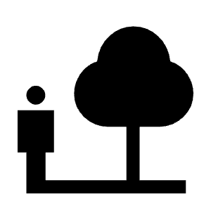 Nature People Fill Icon from Sharp Fill - Material Symbols Set