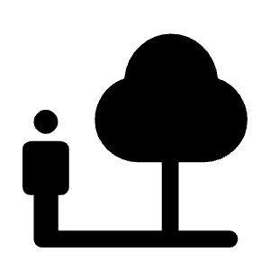 Nature People Fill Icon from Rounded Fill - Material Symbols Set