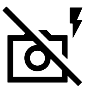 No Flash Icon from Sharp Line - Material Symbols Set