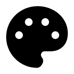 Palette Fill Icon from Rounded Fill - Material Symbols Set