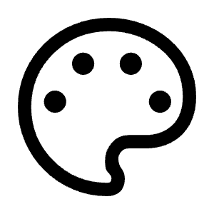 Palette Icon from Sharp Line - Material Symbols Set