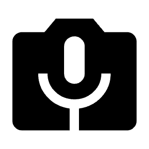 Perm Camera Mic Fill Icon from Outlined Fill - Material Symbols Set