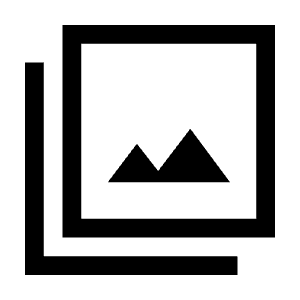 Photo Library Icon from Sharp Line - Material Symbols Set