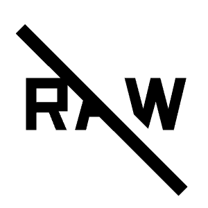 Raw Off Fill Icon from Sharp Fill - Material Symbols Set