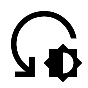 Reset Brightness Fill Icon from Outlined Fill - Material Symbols Set