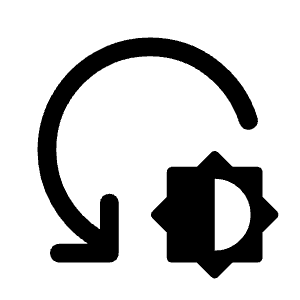 Reset Brightness Icon from Rounded Line - Material Symbols Set